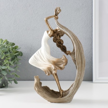 Polystone souvenir "Eluck" bronze, sand-white 17.5x7.5x29 cm-3