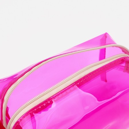 Lightning cosmetic bag, raspberry color-2