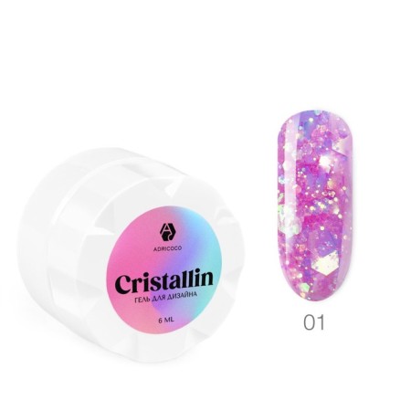 AdricoCo Cristallin, No. 01 Pink Crystal, 5 ml