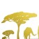 Sconces "Elephants" LED 4000K 12W gold 38x20x4cm