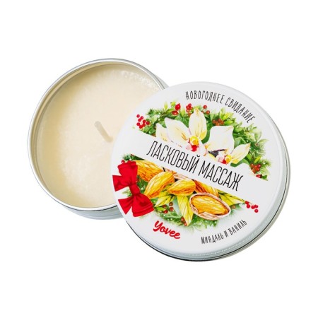 Massage candle New Year's Yove "Tender Massage", Almonds and Vanilla, 30 ml-2