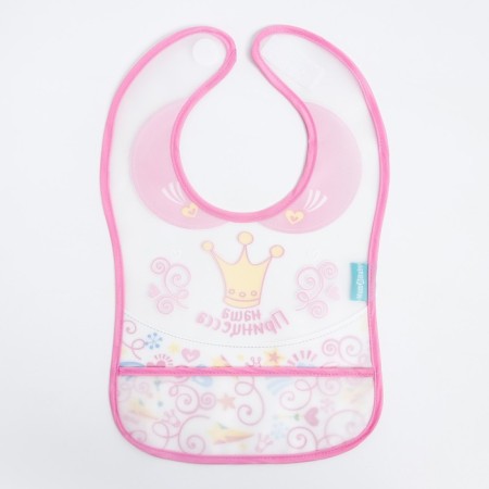 Badion for feeding "Our Princess" waterproof on Velcro, with a pocket-5