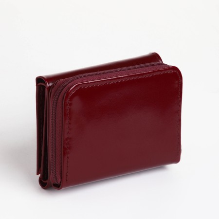Women's wallet with lightning, burgundy color-1
