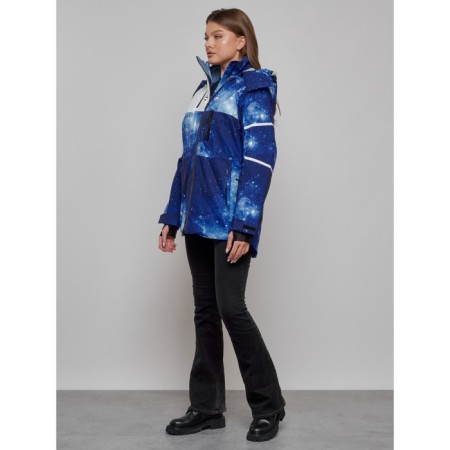 Ski jacket female, size 42, blue color-13