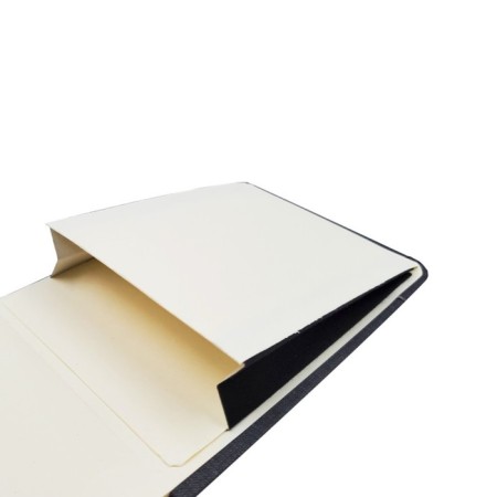 Notepad A6, 100 sheets in a line on an elastic band, "nature", a hard cover, with a pocket, tinted block 70 g/m2, mix-1