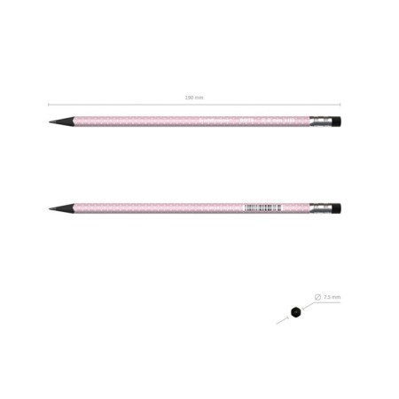 Chernographic pencil with Erichkrause "Dots", HB, Grifel D = 2.2 mm, plastic, three -sided in a tube, mix-2