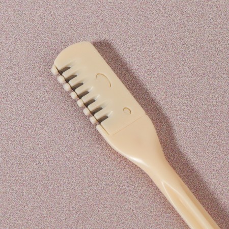 A razor for eyebrow correction, 8.5 × 0.8 cm, set - 3 pcs, beige color-3