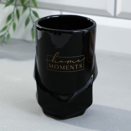 A set of bathroom accessories "Home Moments", 3 items, a dispenser, a glass, a soap dish-5