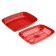 The toilet is rounded with a mesh of 33.5 x 25 x 6 cm, red/t. red, mix