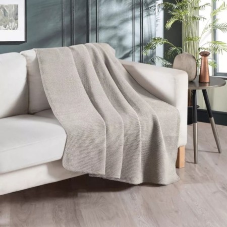 Arya Home Softy Plaid, size 150x200 cm, cream color