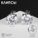Clips "Party" Large crystals, white color in silver