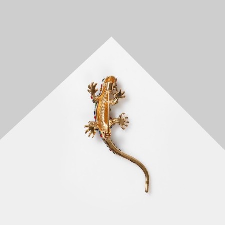 Brooch "Lizard", colored in gold-3