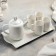 Ceramic tea "Bunny" set, 6 items: 4 220 ml mugs, 900 ml kettle, tray