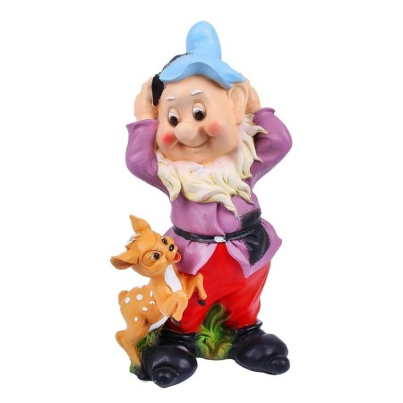 Garden figure "Dwarf with a deer" 19x26x50 cm mix-12