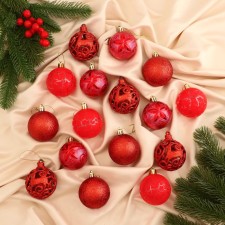 Set of balls plastic D-6 cm, 16 pcs 