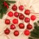 Set of balls plastic D-6 cm, 16 pcs "Melody" Ornament, Red