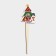 Topper decorative "Christmas tree and snowmen" 8.8x25 cm