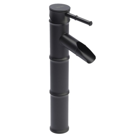 Zein Bamboo shell mixer, waterfall, without eyeliner, brass, black color