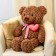 Soft toy "Bear" with heart, 80 cm, brown color