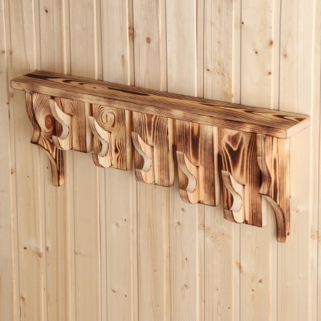 Shelf -Steel "Step", 70x30x14 cm, 5 kr, burned-1