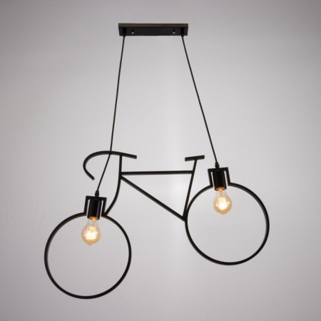 Bayerlux suspension lamp Bayerlux "Shelda" 2x40W E27 Black 68x10x40 cm-1