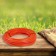 Smooth artificial rattan 7 mm 100 m half a pipe (orange)