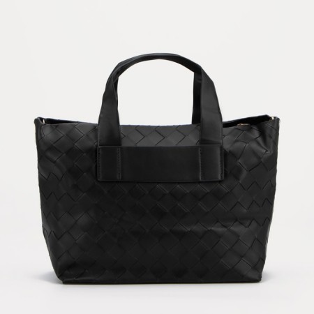 Bagon with zipper, long belt, black color
