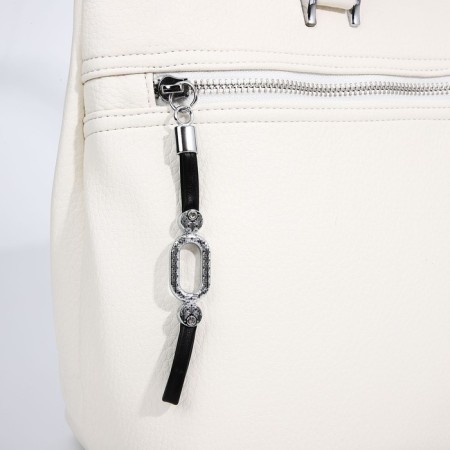 Lugus bag, 2 external pockets, white color-4