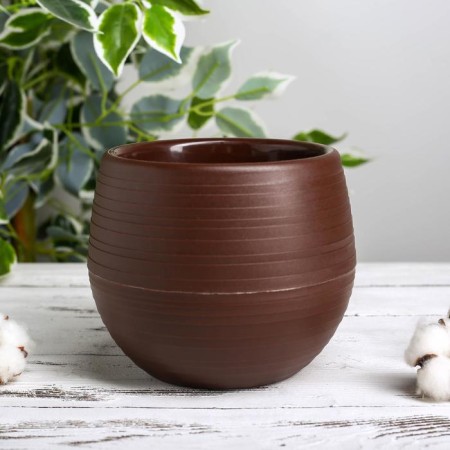Pot for flowers "Japan", 2 l, the color is dark brown