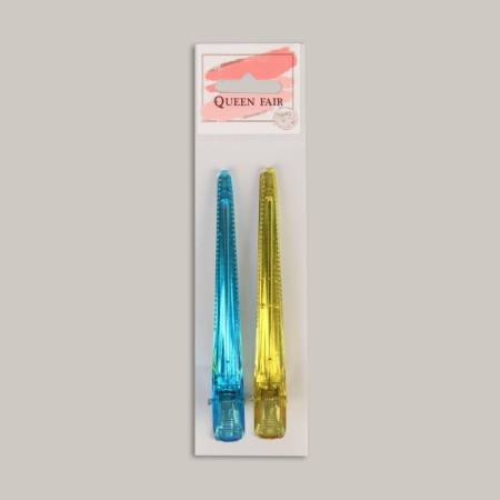 Hair clamps, set - 2 pcs, 11.5 cm, color mix-5