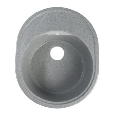 Kitchen sink made of stone AG3C3, 570x465 mm, oval, gray color