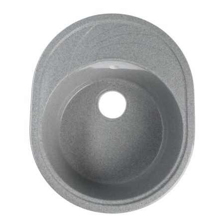 Kitchen sink made of stone AG3C3, 570x465 mm, oval, gray color