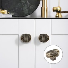Handle button cappio, zinc, d = 35 mm, bronze color