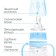 A bottle of feeding "beloved son", a classic throat, fitted, with handles, 150 ml., From 0 months., Blue color