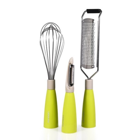 Set of kitchen accessories Oursson, 3 objects, color green apple