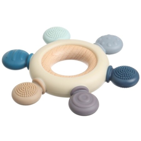 Silicone rejector "Massager", gray, purple color, mum & baby-3