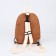 School textile backpack, 22x24x12 cm, beige color