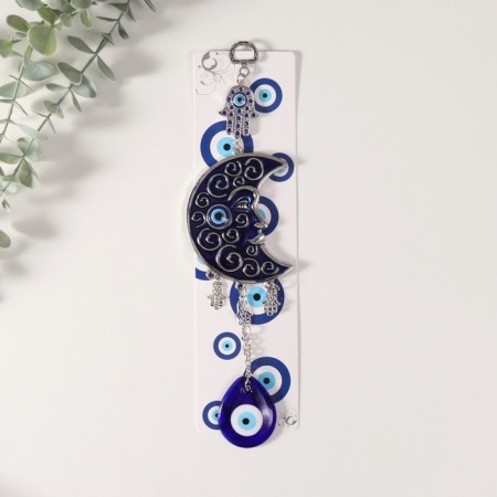 Suspension from the evil eye "Month and hand of Fatima" 7.5x27 cm-4