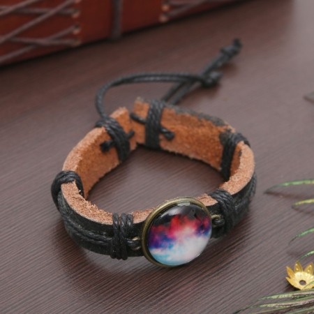 Bracelet "New Day" Cosmos, black-brown color, 6 cm-1