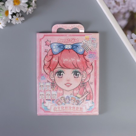 Stickers for creativity "The most beautiful" pink set of 17 sheets 21x16 cm