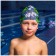 Swiming hat for children's Onlytop "Skull", fabric, girth 46-52 cm