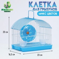 The cage for rodents equipped RT-2C, 23 x 16.5 x 20 cm, a mix of colors (packing 30 pcs)