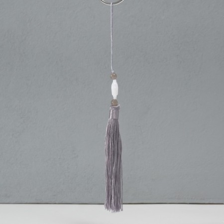 Textile suspension, plastic "Brush. Lotus" gray 1.2x2.7x14.5 cm-1