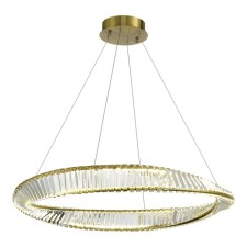 Suspension lamp ST LUCE. SL6204.321.01. Ritorto. 1x58 W, LED, 4000K, 4930 LM, 100x100x100 cm, brass color
