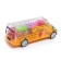 Lifting bus, light and sound, works from batteries, yellow color