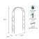 Sadovaya arch, collapsible, 250 × 120 × 30 cm, metal, green, "pattern-1"