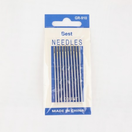 Sewing needles No. 1/5, d = 1.04 mm, 6 cm, with a golden ear, 10 pcs-2