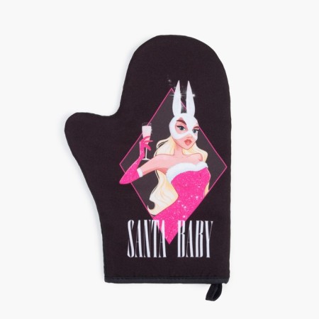 Kitchen “Santa Baby” mittens-output 20x28 cm, take 17x17 cm, 35% cotton, 65% p/e-1