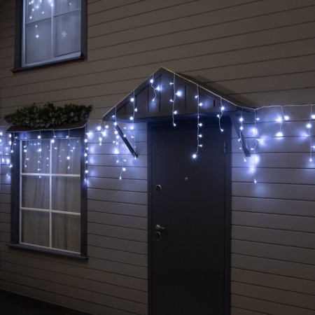 Garland "fringe" 25 × 0.7 m, IP44, UMS, white thread, 450 LED, white glow, 220 V