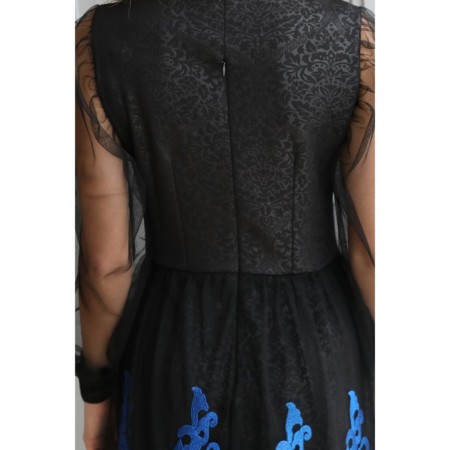 Women's dress, size 46, black color, blue-1